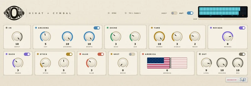 Visioääni Hihat + Cymbal plugin window